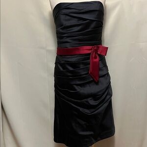 Alfred Angelo Black Dress with Red Accent